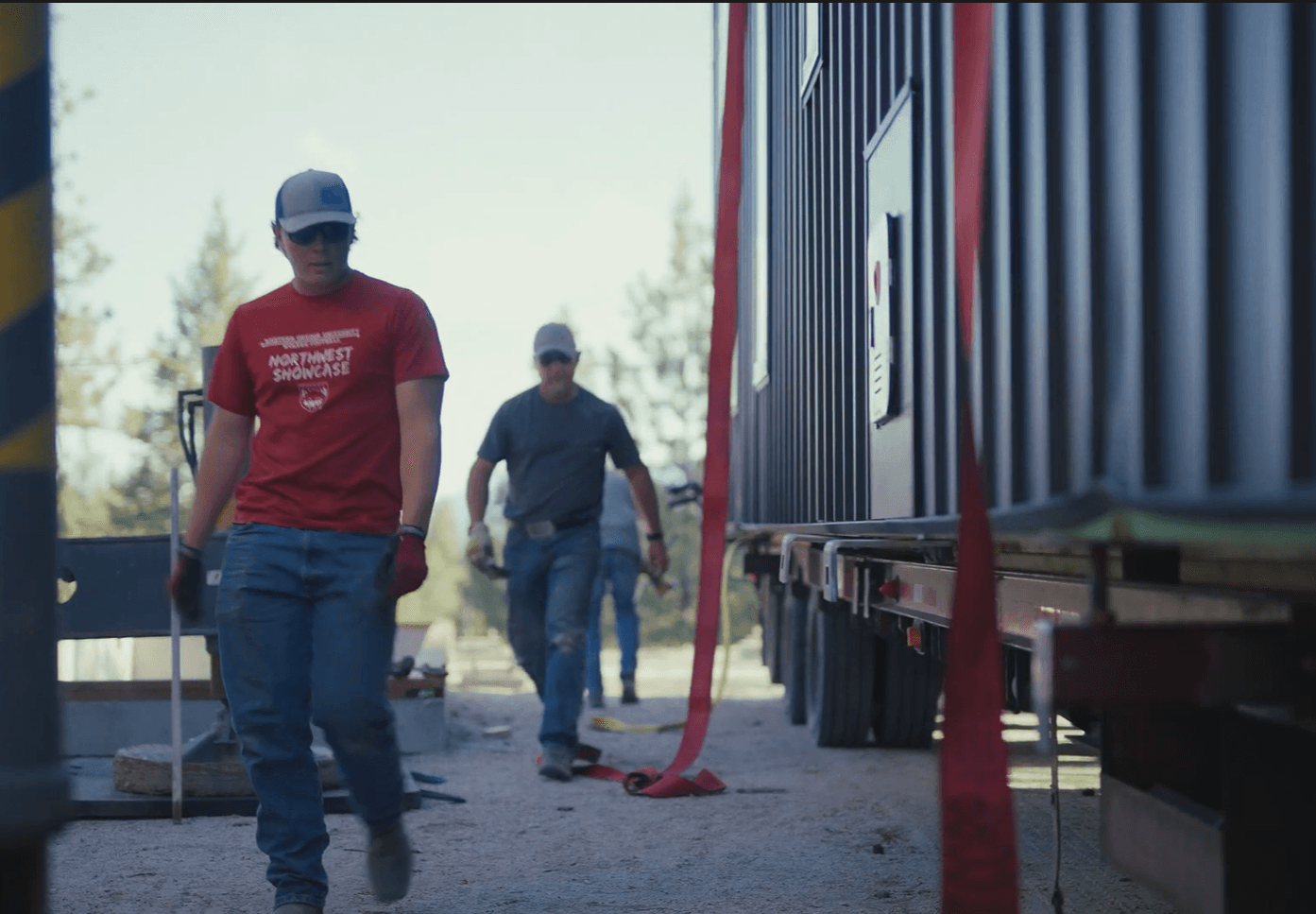 Montera Homes factory build — appliance and fixture installation stage