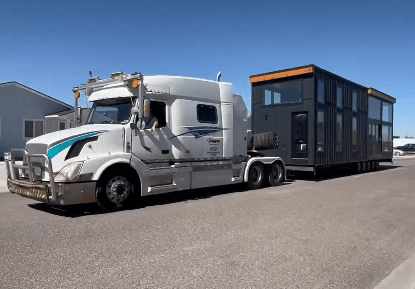 Montera Homes factory build — completed unit prepared for transport