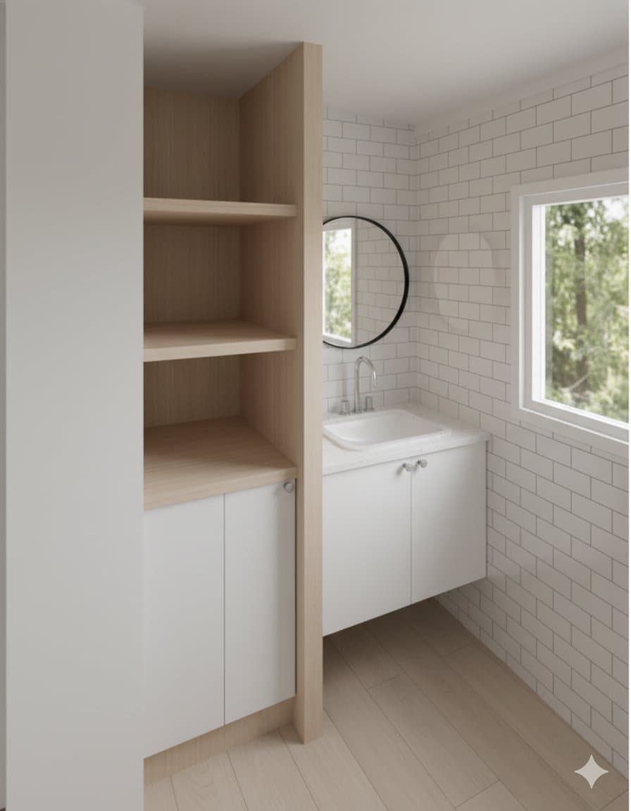 Montera Homes luxury interior — soft-close cabinetry and quartz surfaces