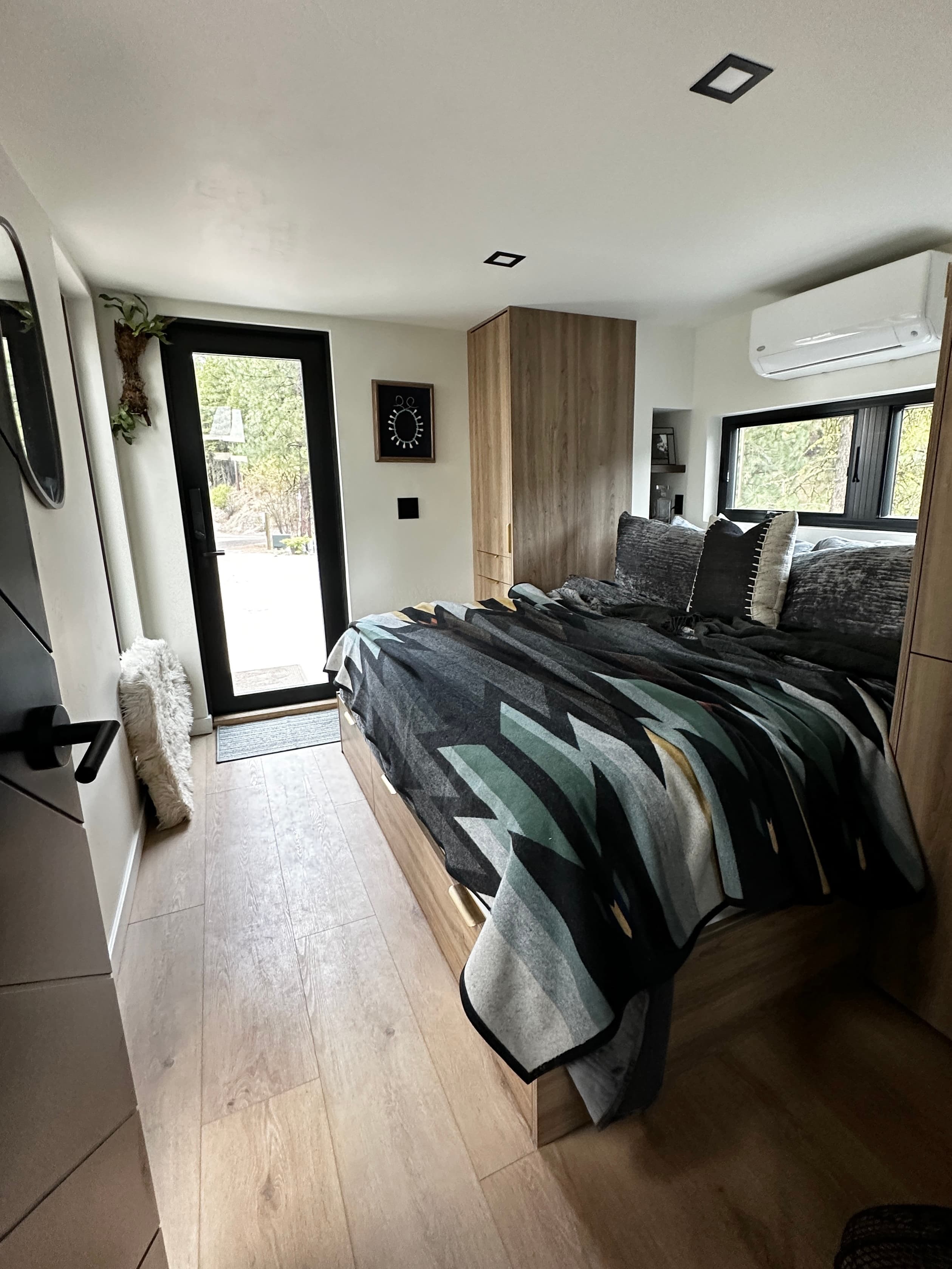 Montera modular home interior — full-height view of Borah Loft staircase