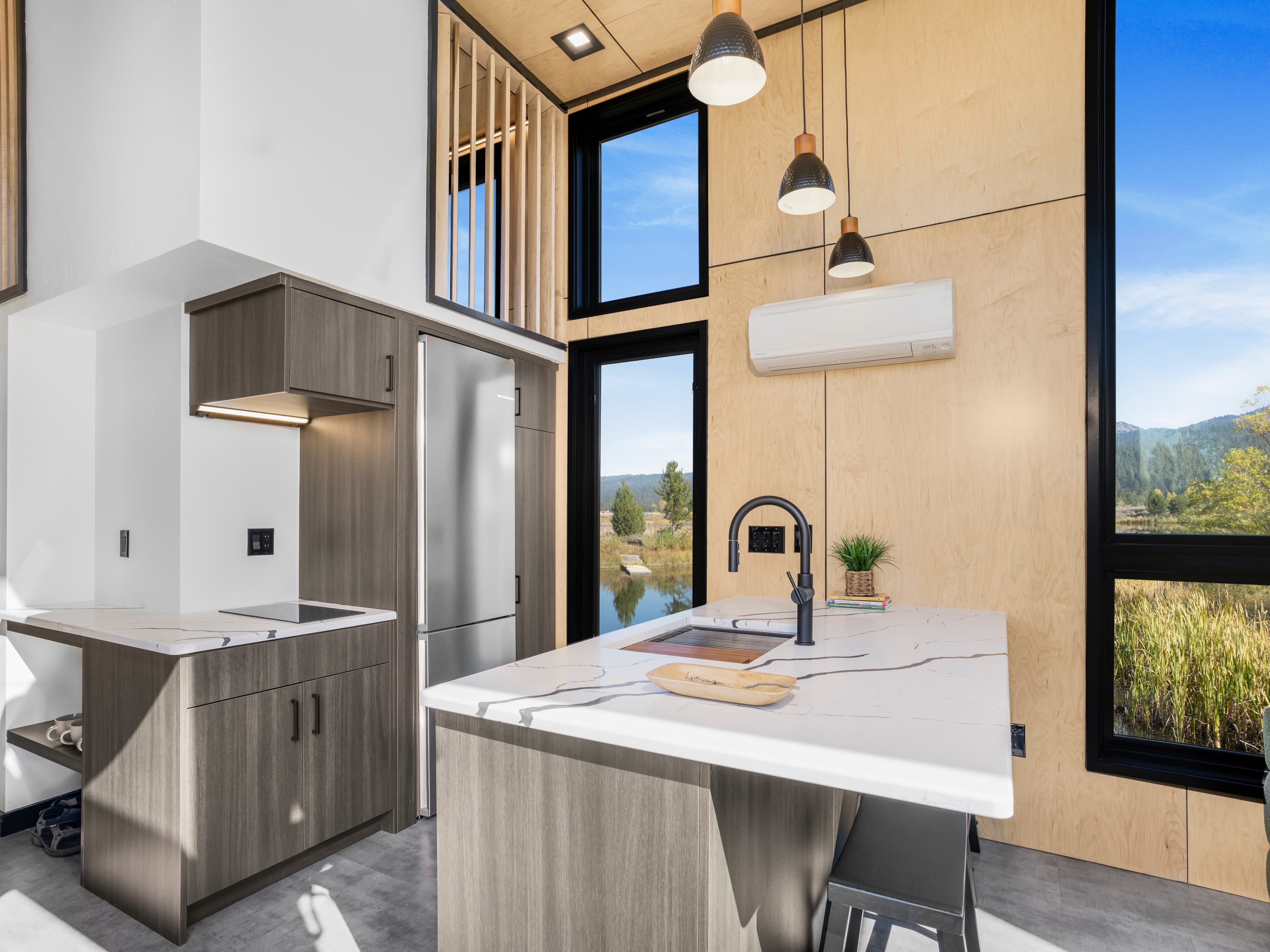 Montera Homes luxury interior — upgraded appliance package and accent lighting