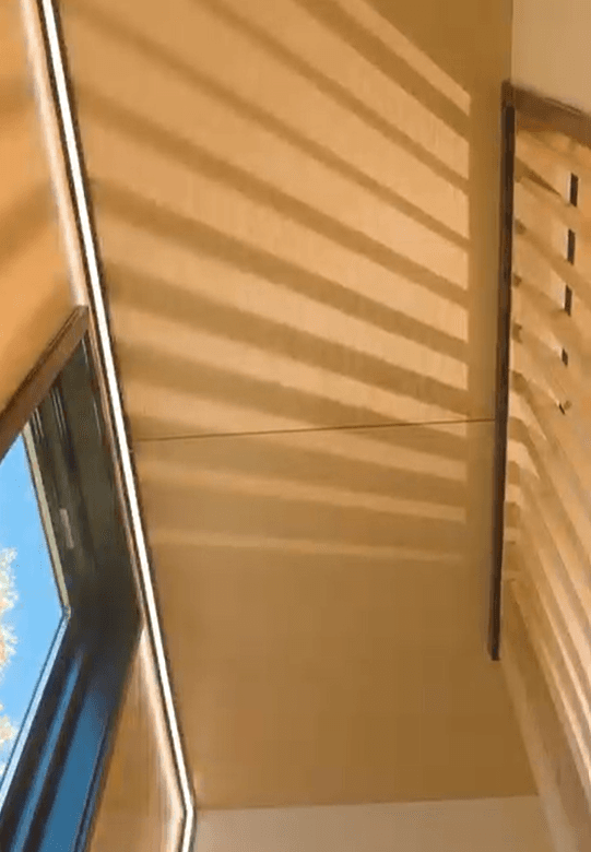 Montera modular home interior — bathroom vanity and mirror detail